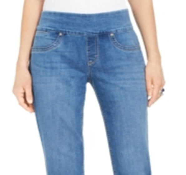 Jeans estilo namorado Ella com punho feminino, azul, tamanho pequeno médio