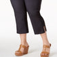Calça Capri Feminina JM Collection Azul Tamanho 0X