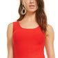 Blusa regata feminina Bar III com decote redondo, vermelha, tamanho GG