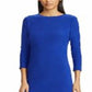 Vestido casual feminino Lauren Ralph Lauren, manga 3/4, com botões, tamanho 8