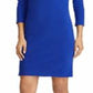 Vestido casual feminino Lauren Ralph Lauren, manga 3/4, com botões, tamanho 8
