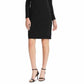 Vestido justo acima do joelho Ralph Lauren feminino, manga longa, preto, tamanho 2 P