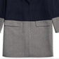 Casaco de lã Tommy Hilfiger Adaptive Color Block para menina, cinza, tamanho XS