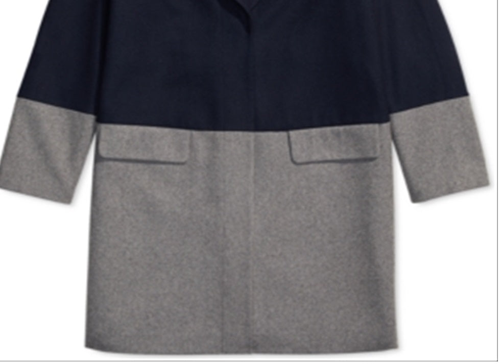 Casaco de lã Tommy Hilfiger Adaptive Color Block para menina, cinza, tamanho XS