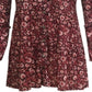 Túnica feminina com estampa floral estilo &amp; co, vinho, tamanho XX-grande