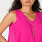 Thalia Sodi Blusa Feminina Sem Mangas Rosa Tamanho Médio