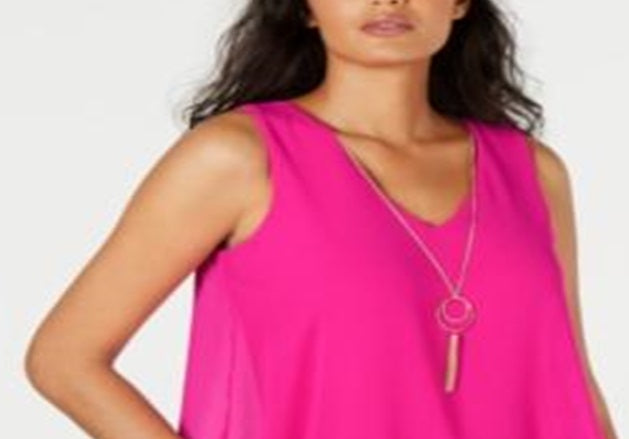 Thalia Sodi Blusa Feminina Sem Mangas Rosa Tamanho Médio
