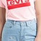 Camiseta Levi's Feminina de Algodão com Logotipo Gráfico Rosa Tamanho XXG