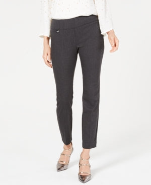 Calça skinny feminina Alfani cinza mesclada para usar no trabalho, tamanho 8