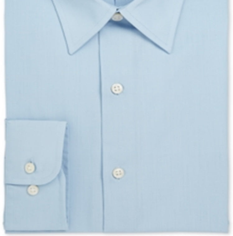 Camisa social masculina Club Room Classic Regular Fit, azul, tamanho 32-33