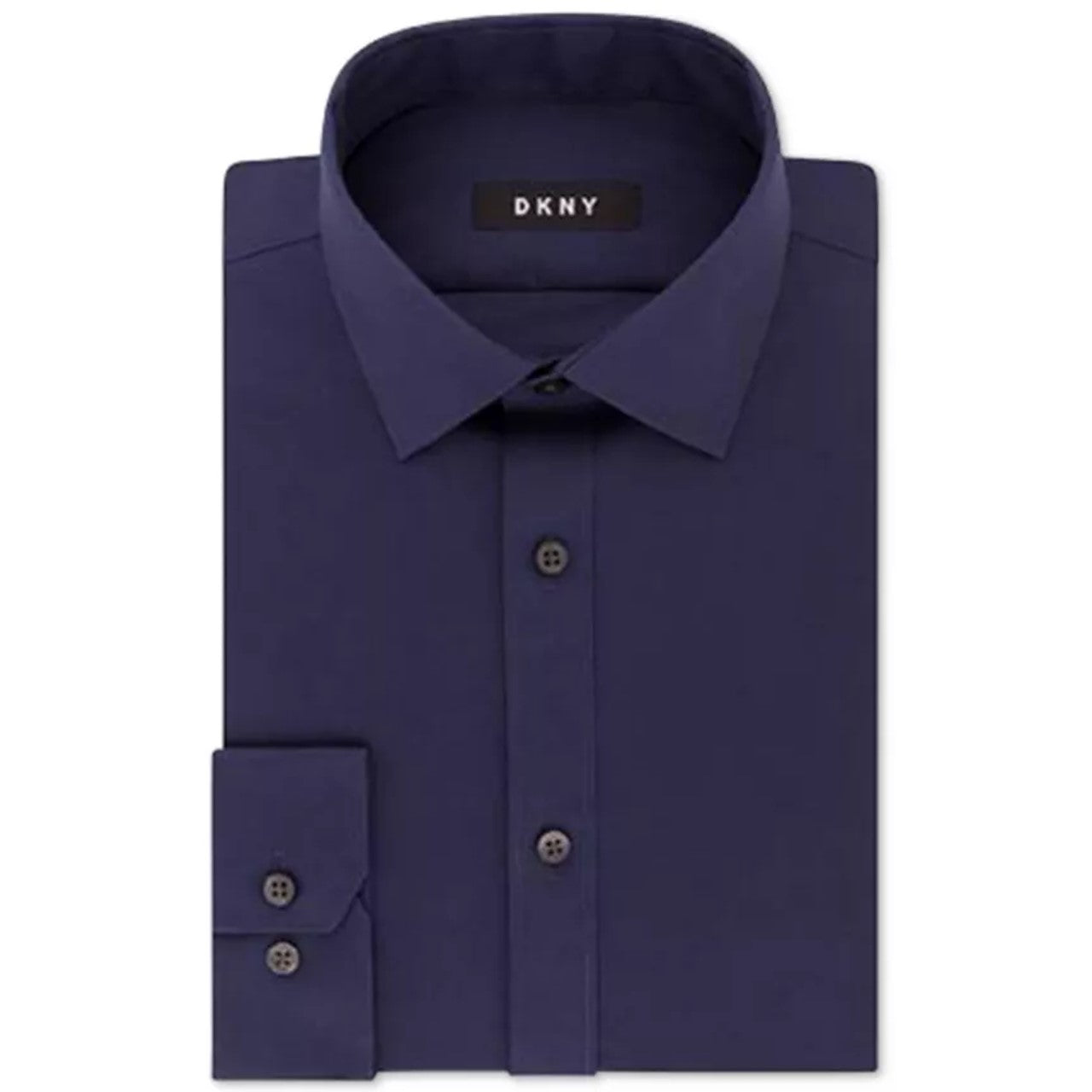 Camisa social masculina DKNY Slim-Fit Performance Stretch Solid Azul Tamanho 15 32/33