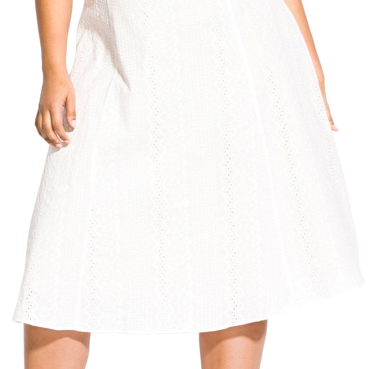 Vestido City Chic Feminino Pretty Ilhós Branco Tamanho 22W