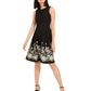 Vestido Calvin Klein Feminino Bordado A Line Preto Tamanho 2