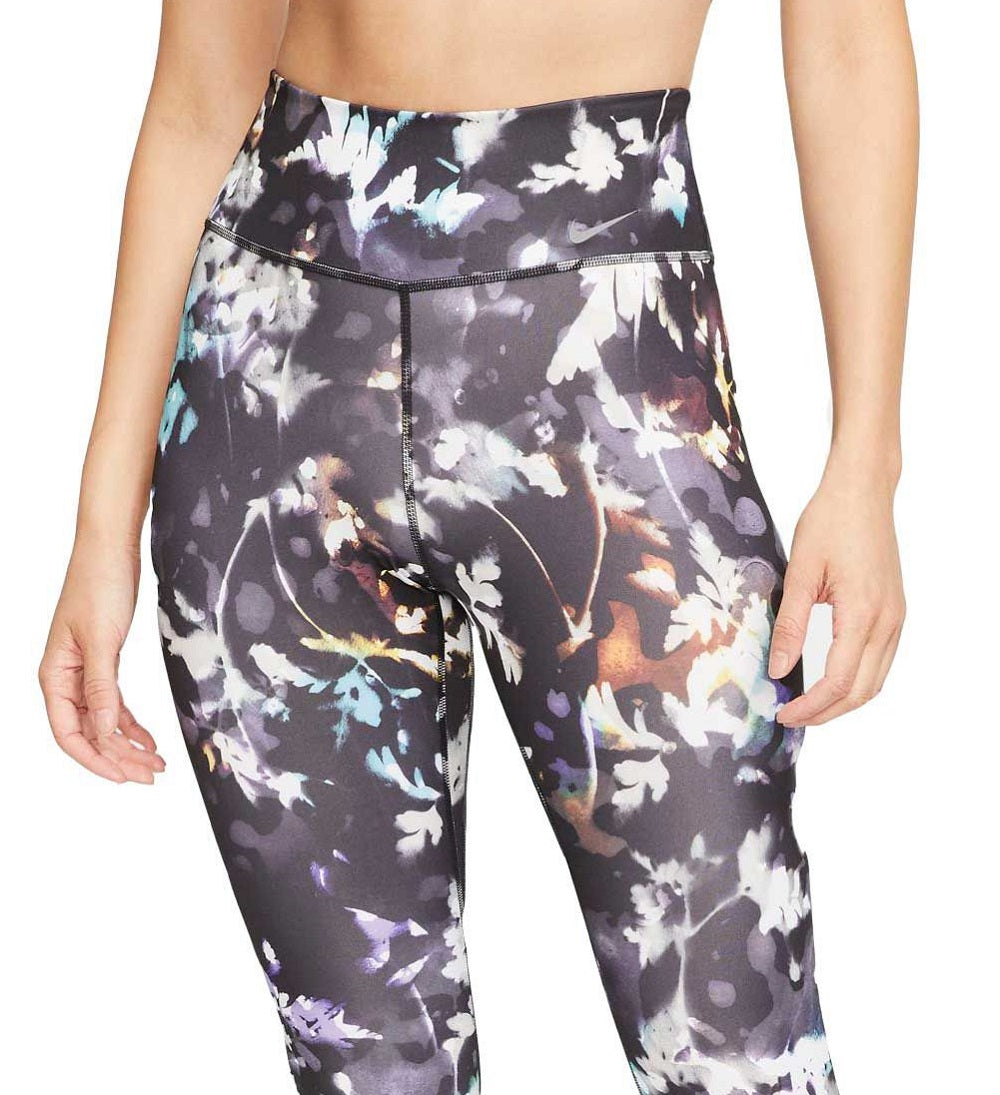 Calça Nike Feminina Estampada Floral Lavada Preta Tamanho Grande
