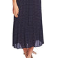 Vestido feminino Vince Camuto estampado sem mangas com cinto, azul, tamanho 10