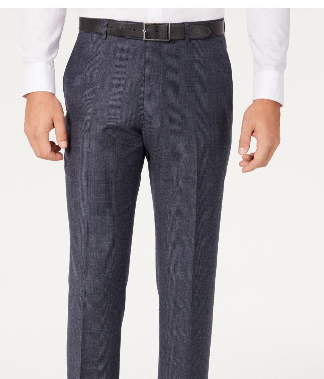 Calça social masculina Tommy Hilfiger Tyler Modern Fit xadrez azul tamanho 32x32