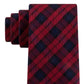Gravata masculina xadrez de seda Tommy Hilfiger vermelha tamanho único