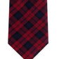 Gravata masculina xadrez de seda Tommy Hilfiger vermelha tamanho único