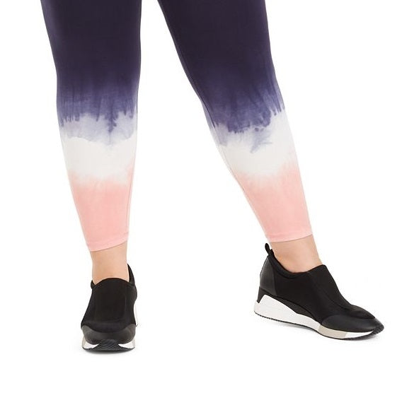 Leggings femininas plus size Ideology com tie-dye e desfocadas, roxas, tamanho 1X