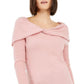 Suéter túnica de cashmere feminino INC com decote canoa, rosa, tamanho M