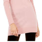 Suéter túnica de cashmere feminino INC com decote canoa, rosa, tamanho M