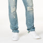 Calça jeans masculina American Rag Vintage Wash Distressed Azul Tamanho 29X30