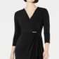 Vestido envelope falso feminino Charter Club Hardware, preto, tamanho GG