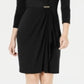 Vestido envelope falso feminino Charter Club Hardware, preto, tamanho GG