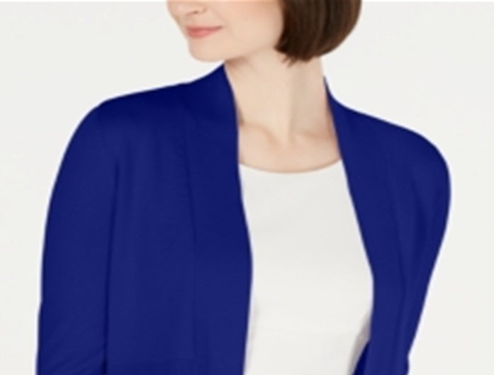 Calvin Klein Cardigan Feminino Liso Azul Tamanho M