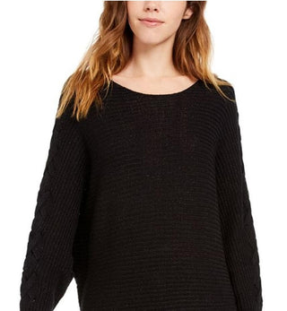 Suéter túnica com cadarço American Rag Juniors, preto, tamanho grande