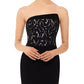 Vestido formal longo com fenda e decote profundo, preto, tamanho 4, da B a by Betsy Adam