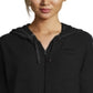 Moletom com capuz feminino Champion Herringbone Fitness, preto, tamanho médio