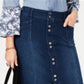 Saia jeans feminina estilo &amp; co azul tamanho 4 petite