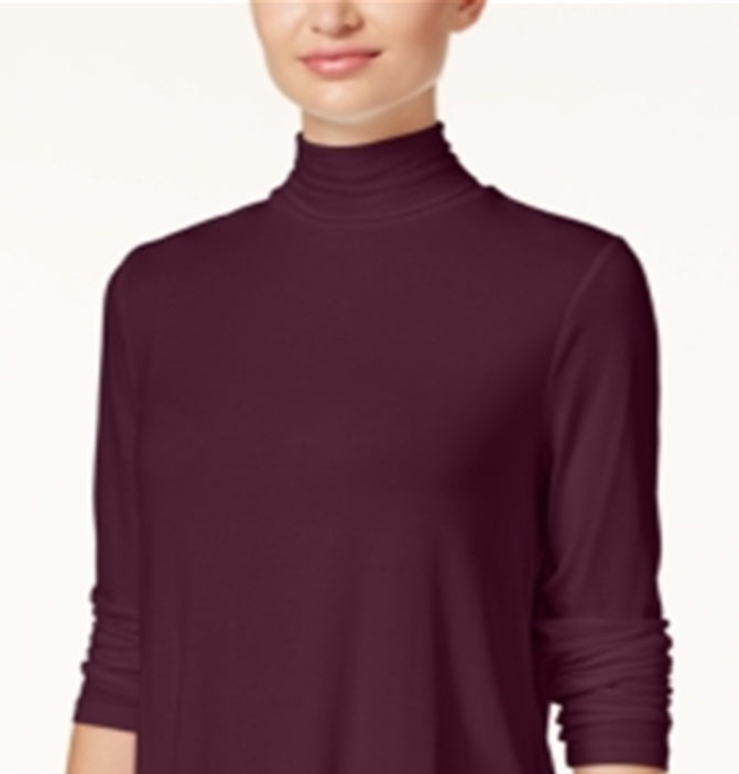 Blusa feminina de gola alta JM Collection vermelha tamanho X-S