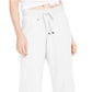 Calça de praia feminina Sound/Style de perna larga, branca, tamanho extragrande