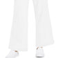 Calça de praia feminina Sound/Style de perna larga, branca, tamanho extragrande