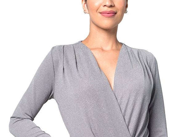 Body feminino Kit + Sky Glitter Party cinza tamanho grande