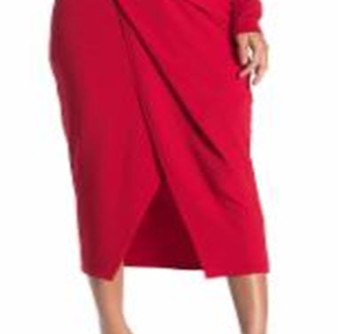 Vestido de malha Bret feminino Rachel Roy, vermelho, tamanho pequeno