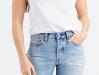 Levi's Women's Batwing Logo Cotton Cities T-Shirt White Size Large