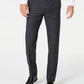 Calça de terno listrada elástica ultraflex clássica masculina Lauren Ralph Lauren, tamanho 44x30, preta