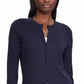 Cardigan Ralph Lauren Yamise com acabamento canelado e gola redonda, azul, tamanho grande, feminino