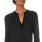 Blusa pulôver Ralph Lauren Luviana Velvet com acabamento em V e decote em V, preta, tamanho XX-G