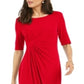 Vestido sarongue feminino liso conectado vermelho tamanho 10 pequeno