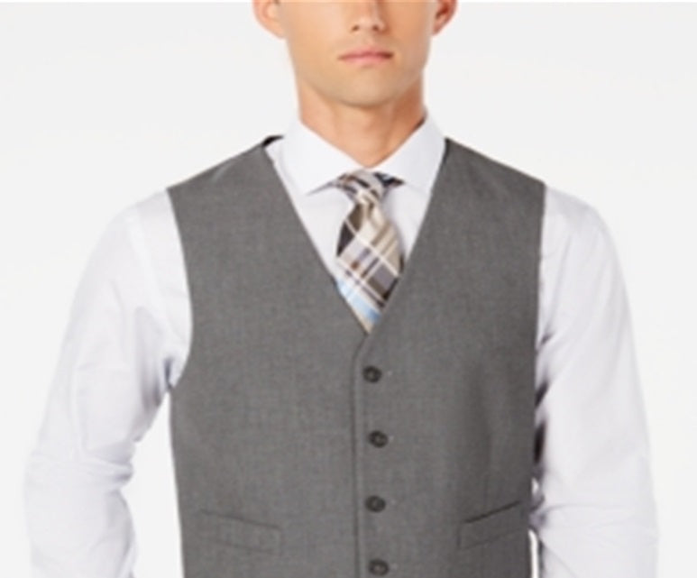 Jaqueta masculina com cinto Ryan Seacrest Distinction cinza tamanho grande