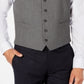 Jaqueta masculina com cinto Ryan Seacrest Distinction cinza tamanho grande