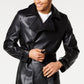 INC International Concepts Casaco masculino elegante de couro sintético, preto, tamanho médio