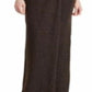 Vestido longo feminino metálico franzido Lauren Ralph Lauren, preto, tamanho 16