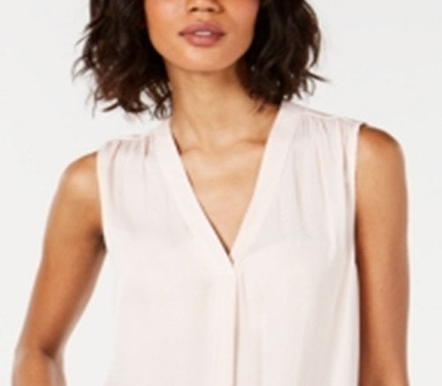 Blusa feminina Alfani de cetim franzida, rosa, tamanho grande