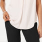 Blusa feminina Alfani de cetim franzida, rosa, tamanho grande