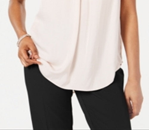 Blusa feminina Alfani de cetim franzida, rosa, tamanho grande